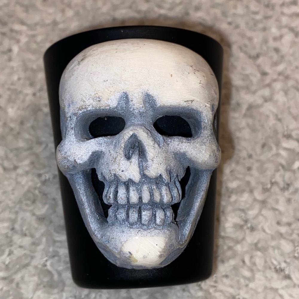 Grinning Skull Shot Glass Set stone Shooter shotglass Decor